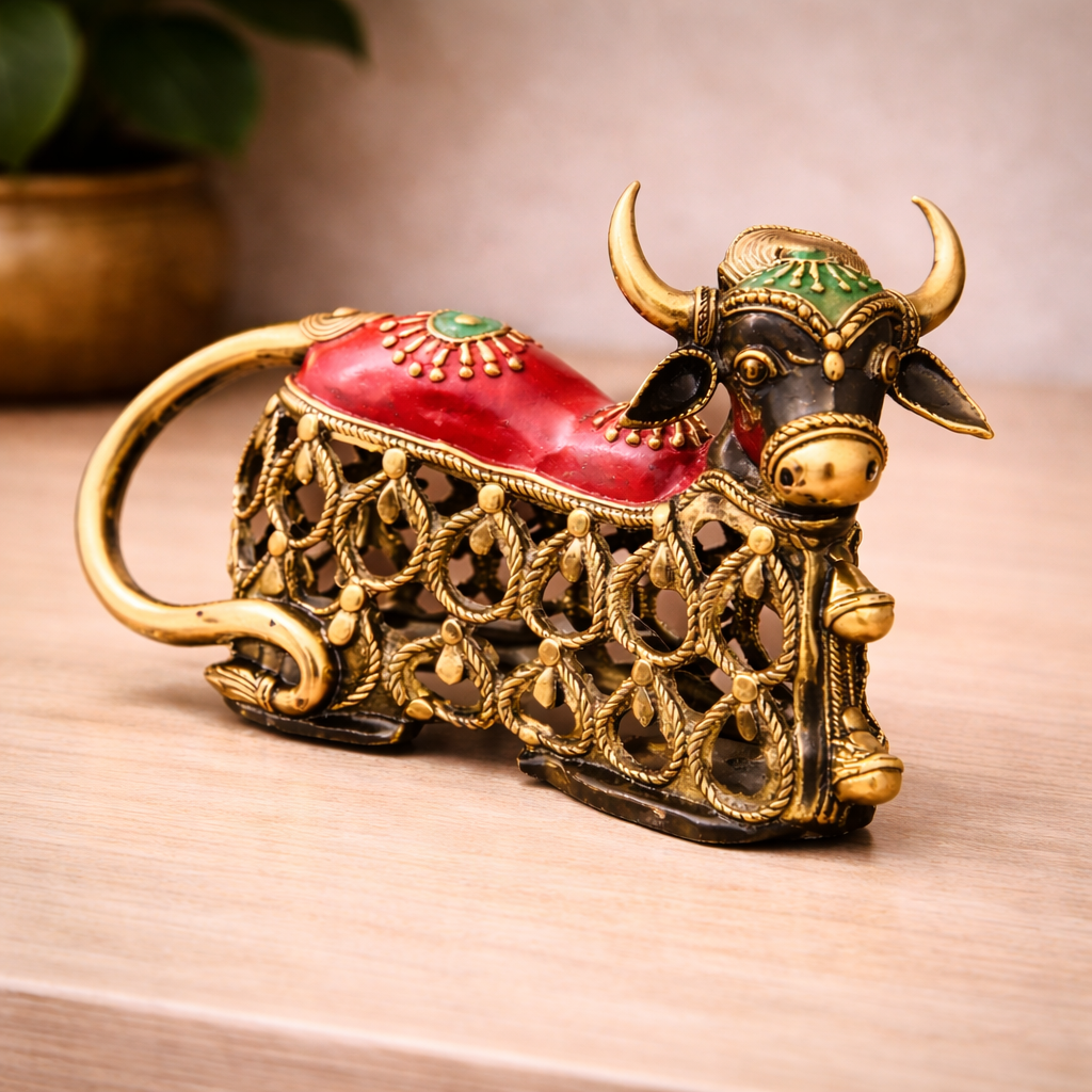 Handcrafted Dhokra Bull Figurine