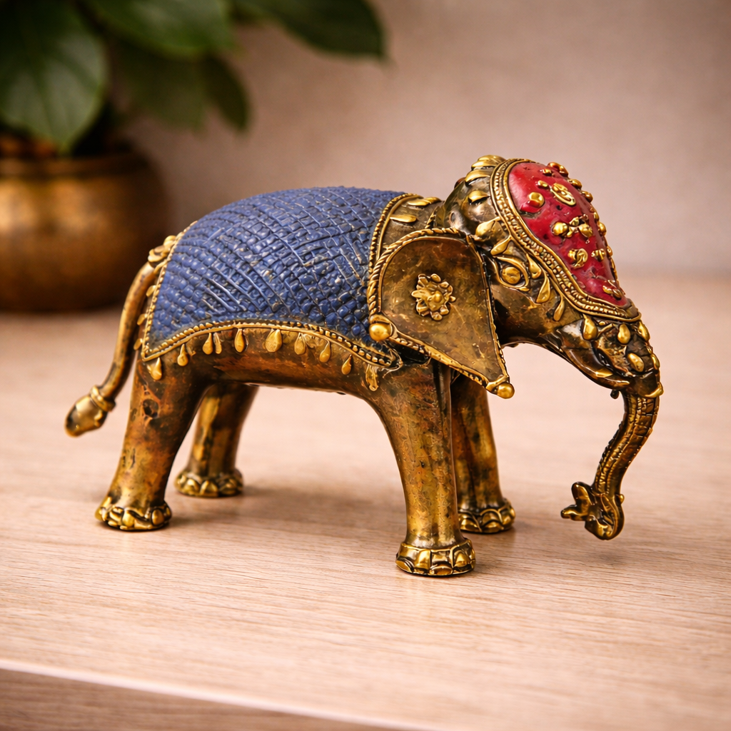 Handcrafted Dhokra Elephant Figurine