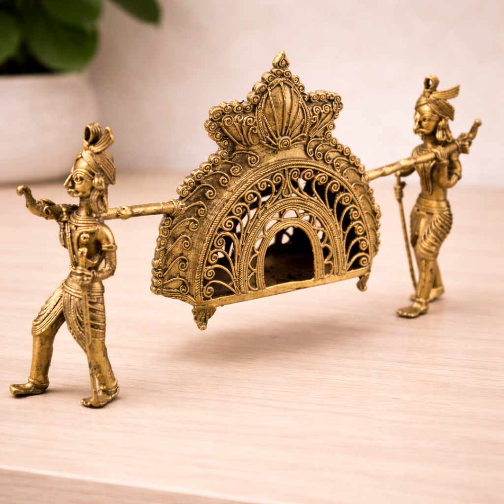 Handcrafted Dhokra Palki or Palanquin
