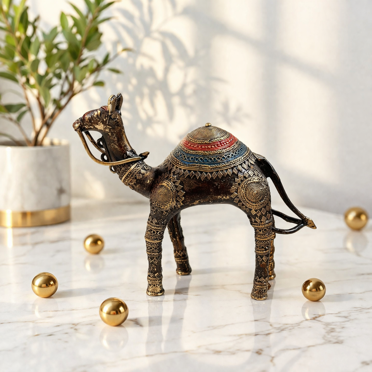 Handcrafted Dhokra Camel Figurine
