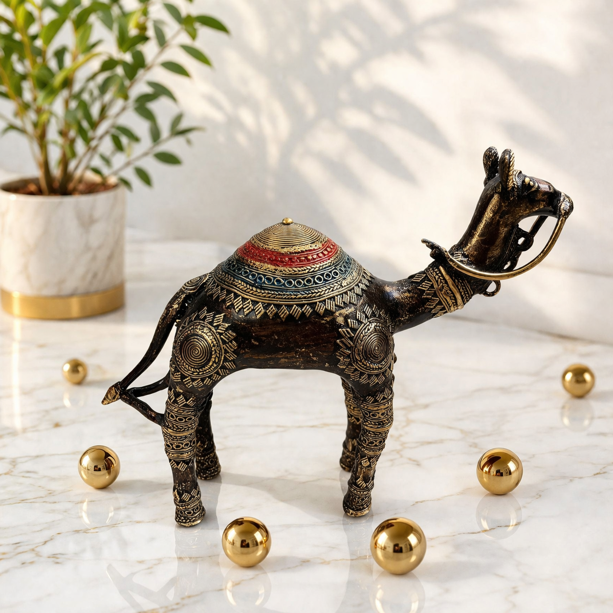 Handcrafted Dhokra Camel Figurine
