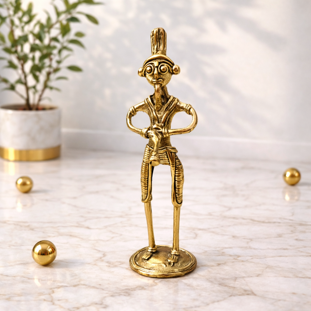 Handcrafted Dhokra Tribal Musician Figurines Set