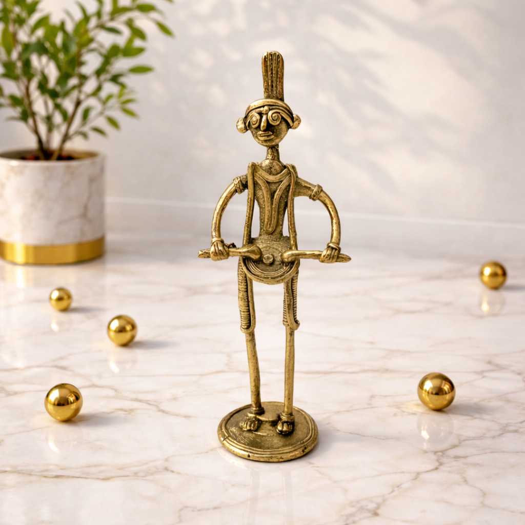 Handcrafted Dhokra Tribal Musician Figurines Set