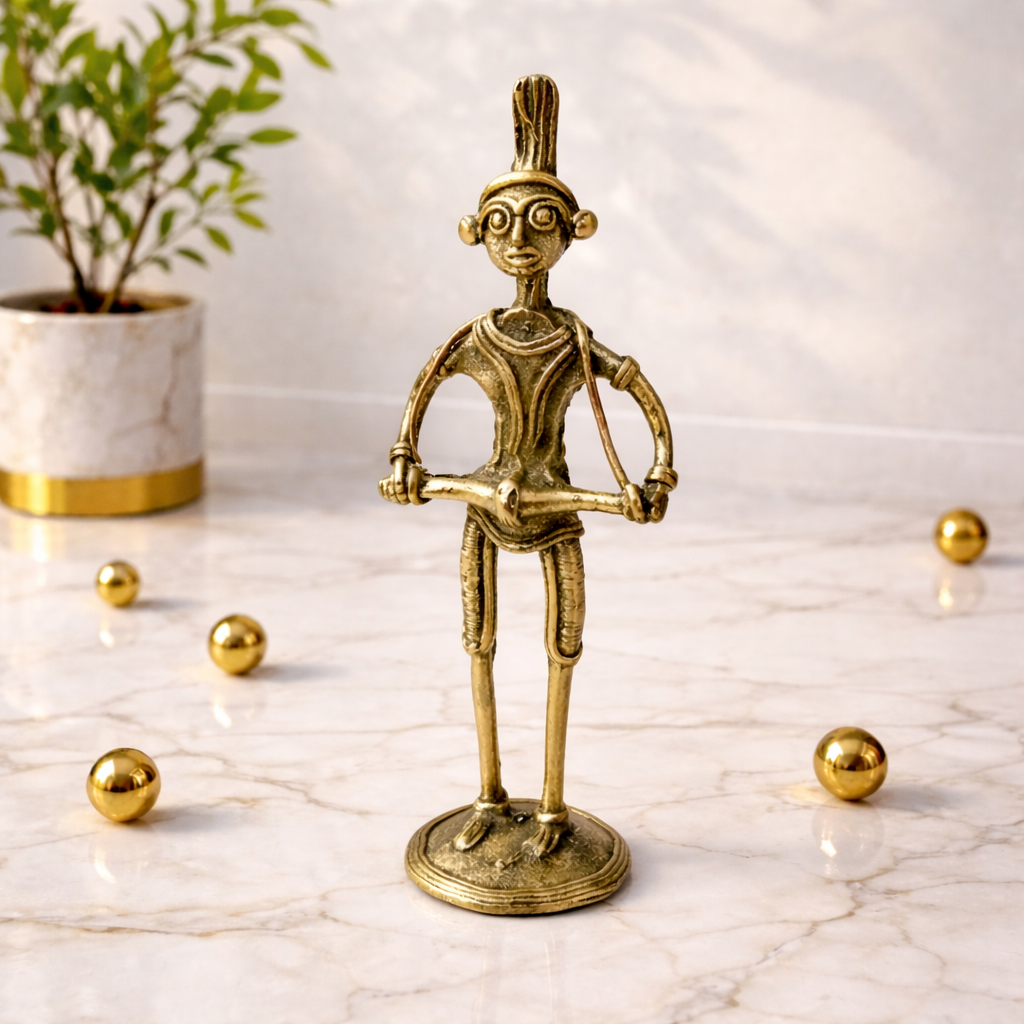 Handcrafted Dhokra Tribal Musician Figurines Set