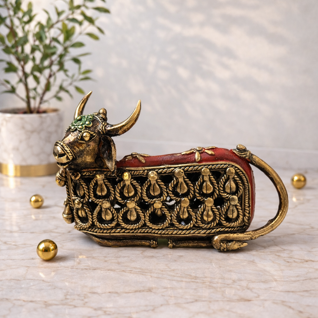 Handcrafted Dhokra Bull Figurine