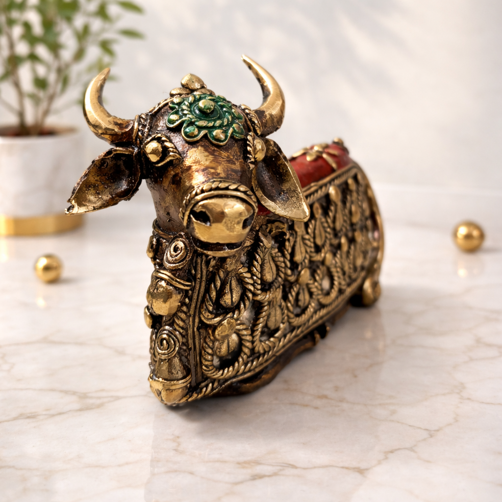 Handcrafted Dhokra Bull Figurine