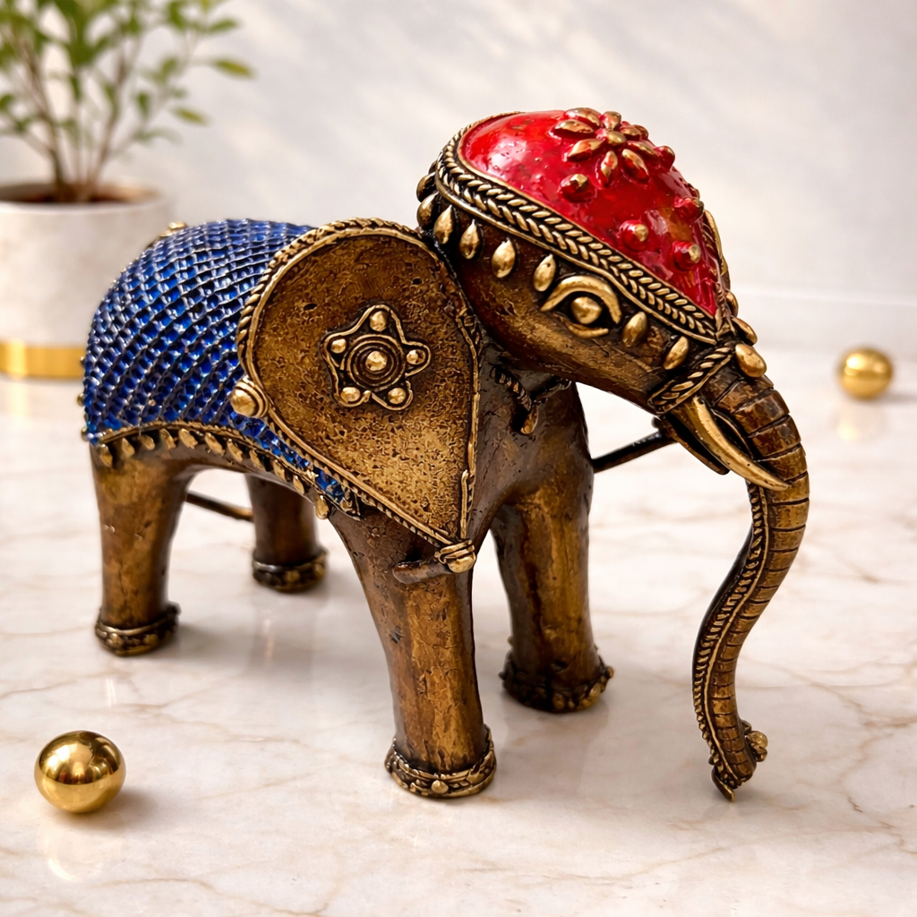 Handcrafted Dhokra Elephant Figurine