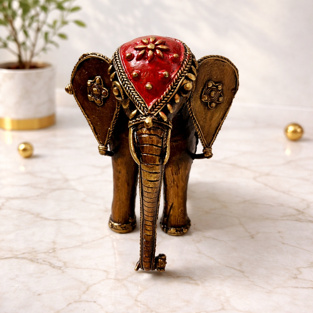 Handcrafted Dhokra Elephant Figurine