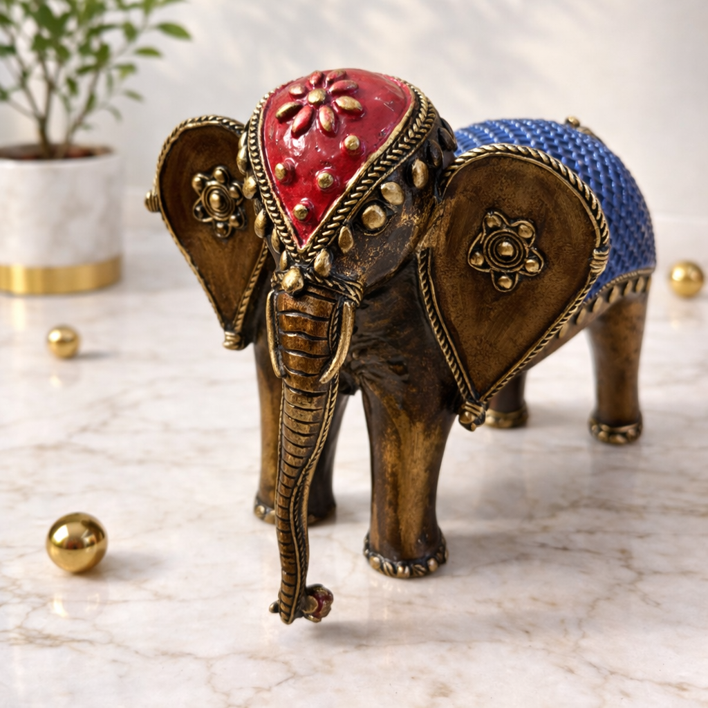 Handcrafted Dhokra Elephant Figurine
