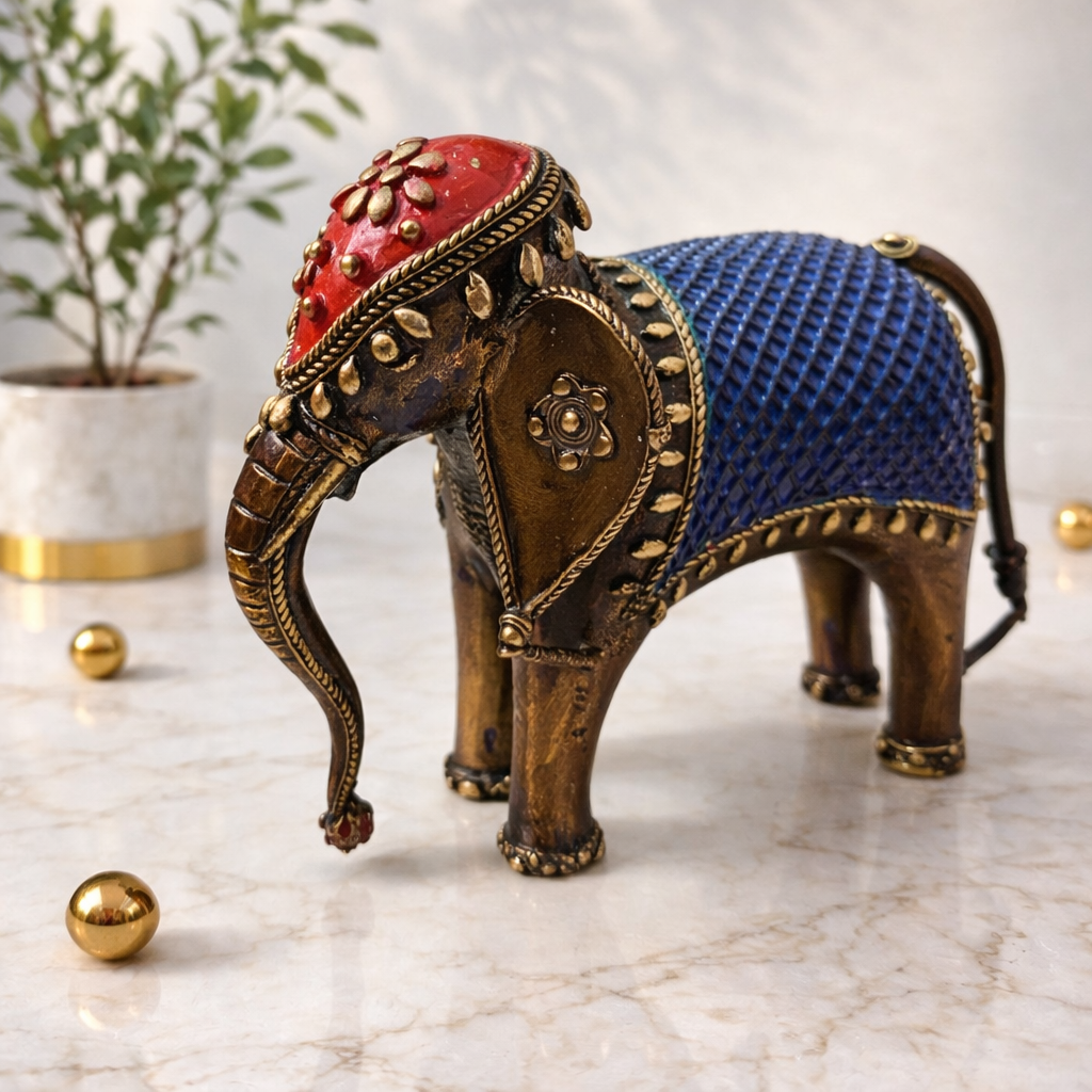 Handcrafted Dhokra Elephant Figurine