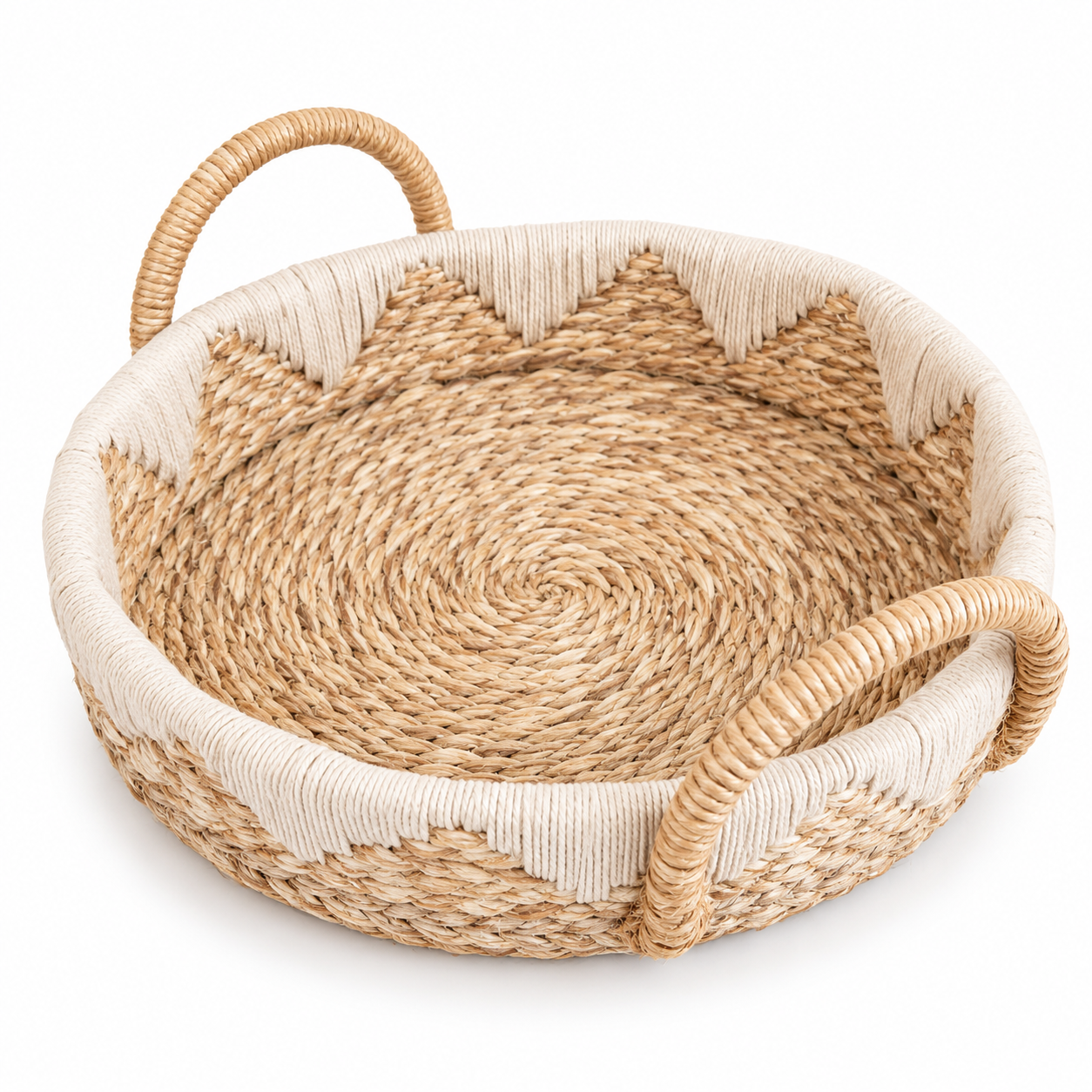 Banana Fibre Handwoven Tray with Handles