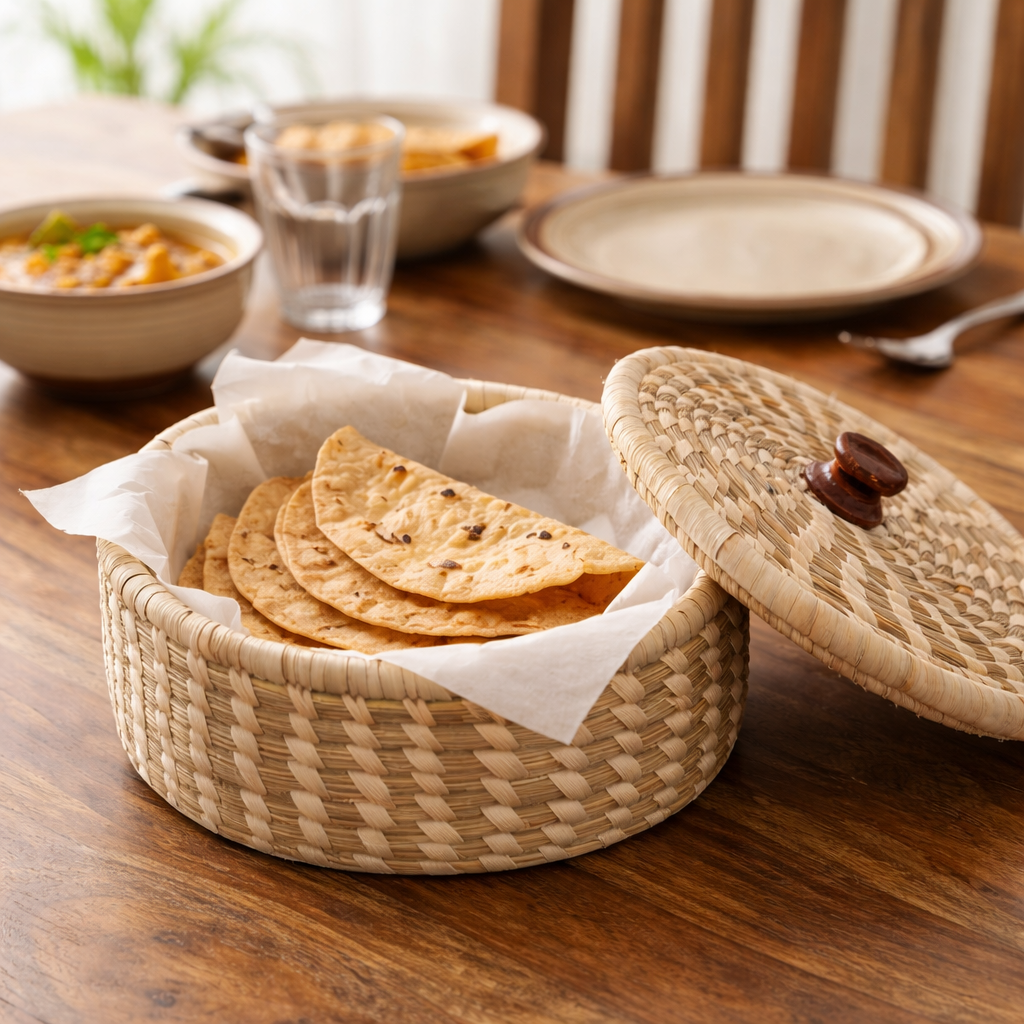 Sabai Grass Roti Box - Natural Color - H'art N Craft
