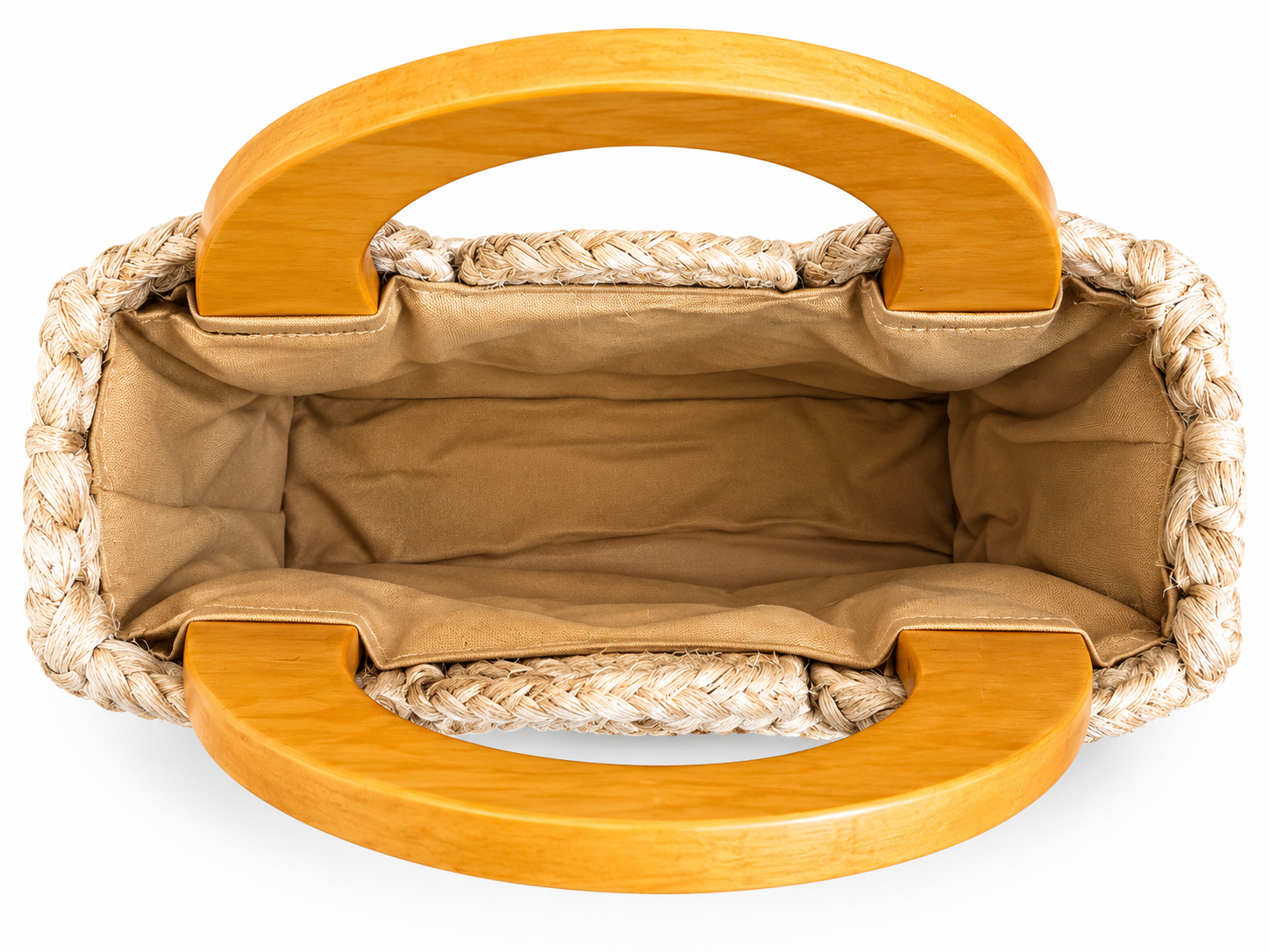 Banana Fibre HandBag With Wooden Handle