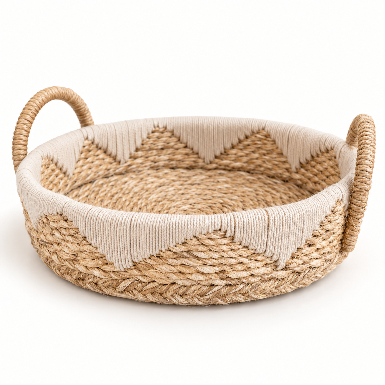 Banana Fibre Handwoven Tray with Handles
