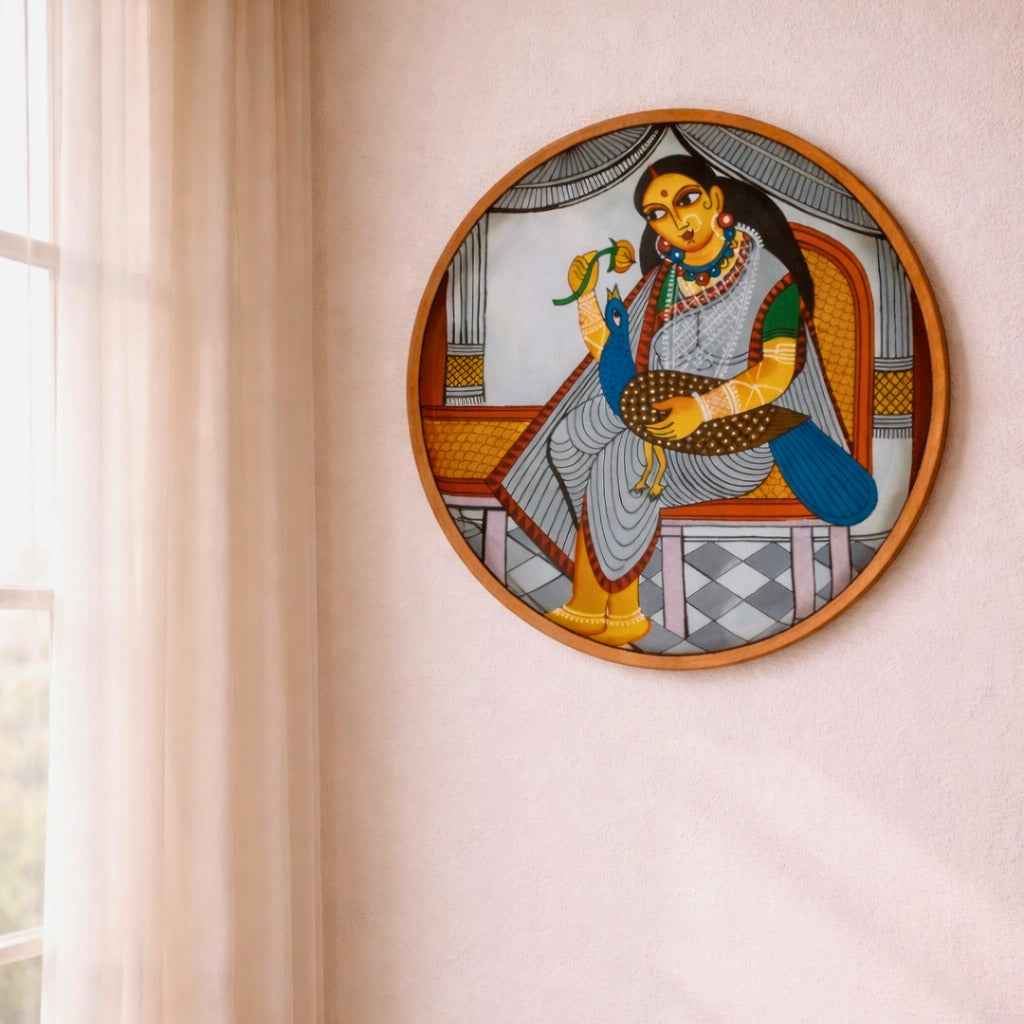 Handpainted Wooden Wall Plate - Bengal Art