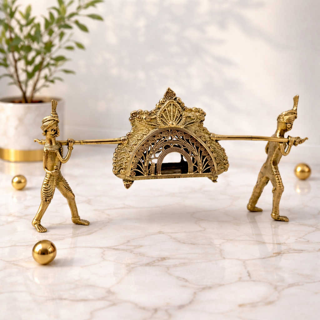 Handcrafted Dhokra Palki or Palanquin
