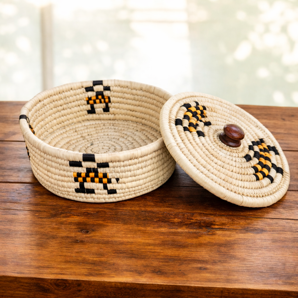 Roti Box - Yellow and Black - Sabai Grass
