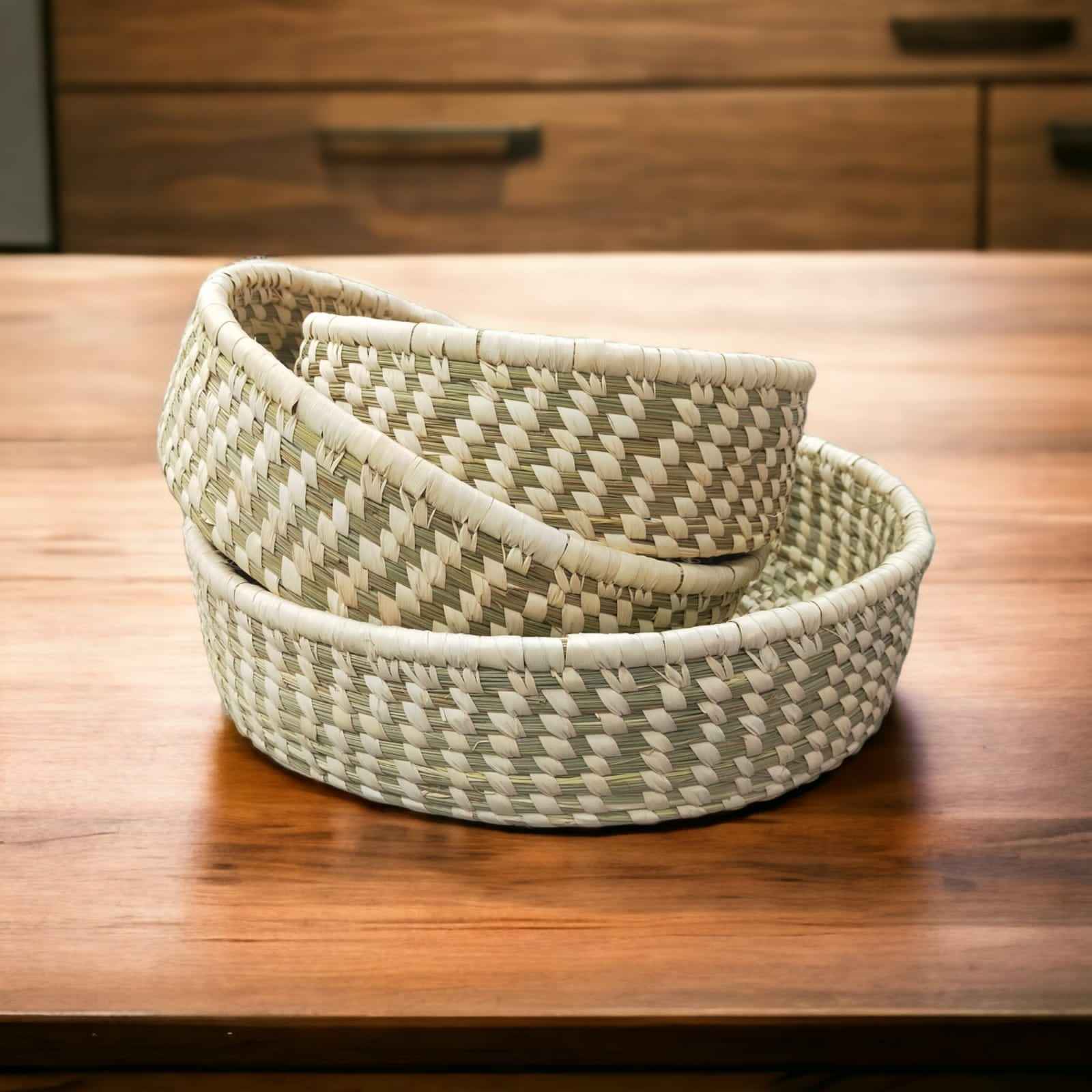 Sabai Grass Handmade Tray Set of 3