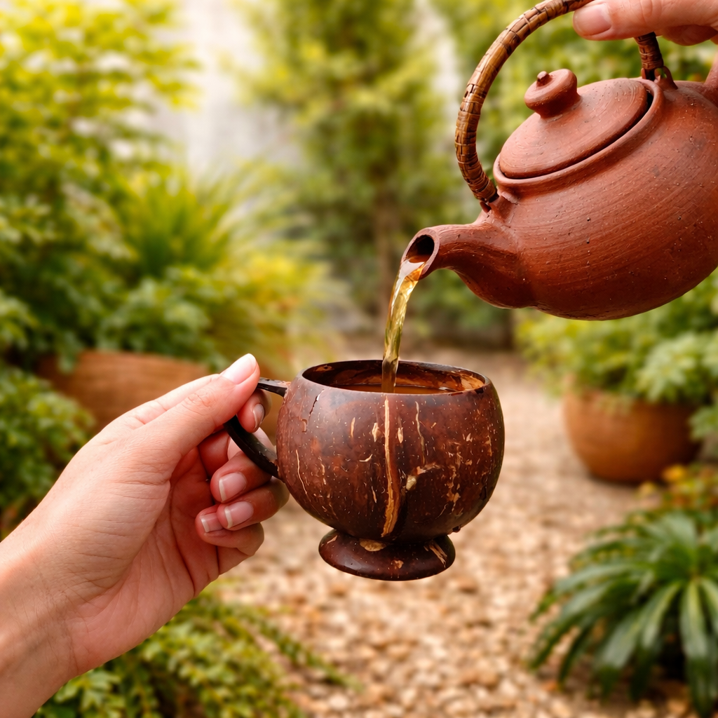 Coconut Shell Teacup (Set of 2)